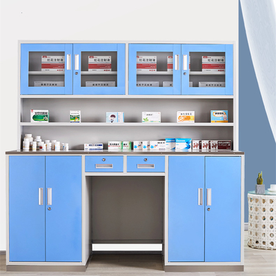 Supporto su misura laminato a freddo di spruzzatura elettrostatica dell'armadietto di esposizione della medicina dell'acciaio H1800*W1800*D600mm
